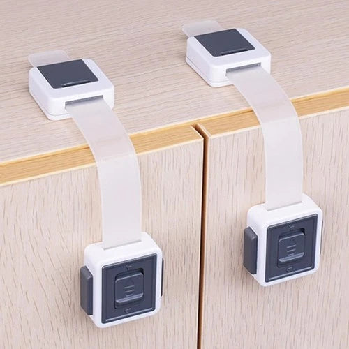 Child Proof Cabinet Locks | Adhesive Safety Drawer Cupboard Locks | 6 Pack