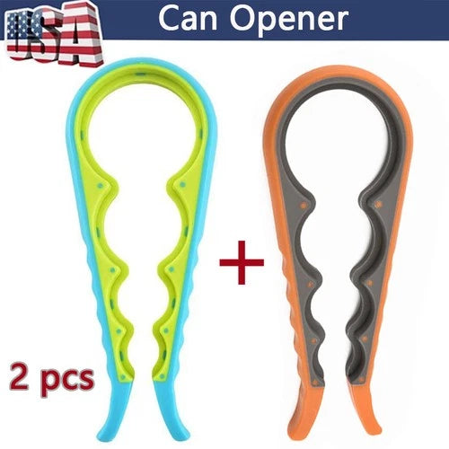 2 Pack Easy Grip Can Opener for Arthritis & Low Strength, Non-Slip Kitchen Tool.
