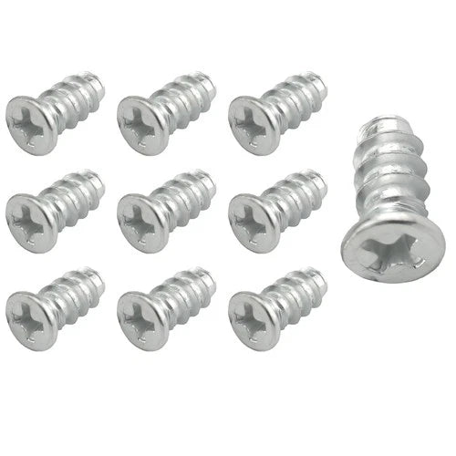 10PCS Screws Flat Head Flat Tail Panel Fixing Furniture 1/2 Inch Drawer Slide S