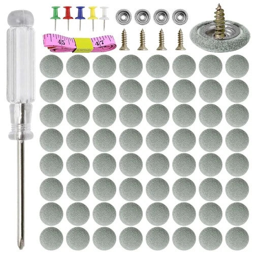 60Pcs Car Roof Headliner Repair Kit, Rivets & Buckles for Interior Ceiling Fix