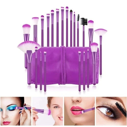 22Pcs Pro Foundation Makeup Brush Flat Top Kabuki for Blending Liquid Cream New