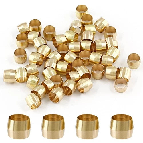 50 Pcs Brass Compression Fitting,1/4