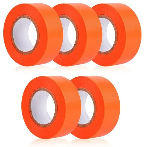 5 Pack Orange Flagging Marking Tape, 1