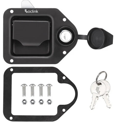 Black Truck Box Latch Replacement kit, Paddle Latch Tool Box Locks with Keys,...