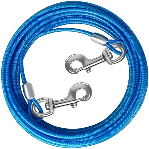 Rust-Free Steel Wire Tie-Out Cable for Large Dogs up to 90 lbs, Dog Leash Run