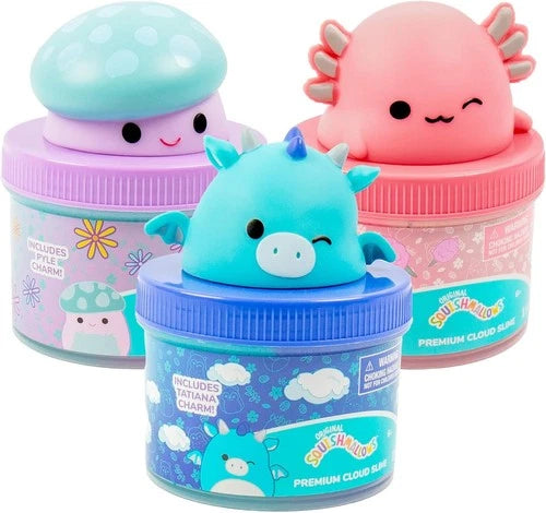 Original Squishmallows Premium Cloud Slime, 3-Pack, 9 Add Ins, 8 Oz.