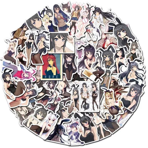 50x bikni Stickers Bomb Vinyl Laptop Luggage Decals Dope Sticker Beautiful