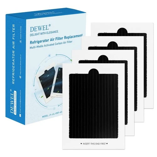 Refrigerator Air Filter Replacement 4 Pack, Carbon Activated Air Filter Compatib