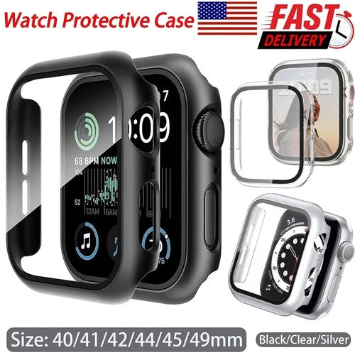 2Packs For Apple Watch 2/3/4/5/6/7/SE Case Screen Protector 41/42/44/45/49mm US