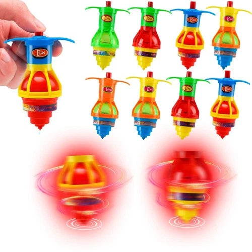 20 PCS LED Light up Flashing Spinning Tops with Gyroscope Spinning Top Toy New