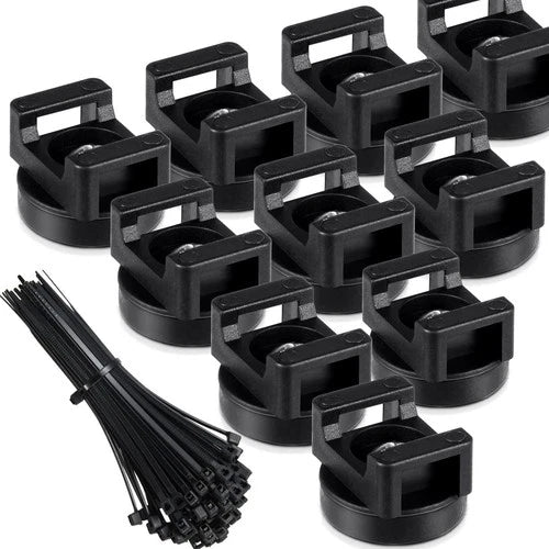60 Pieces Magnetic Zip Tie Mount Multipurpose Cable Holder Magnets Magnetic Wire