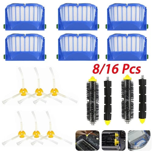 For iRobot Roomba 600 Series Vacuum Filter Brush Cleaner Replacement Parts Kit