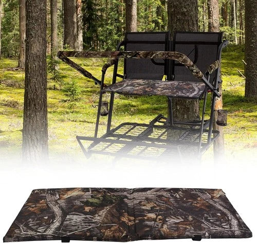 Foldable Two Man Tree Stand Seat Cushion, 33.5''×13'' Camo Ladder Tree Stand Sea