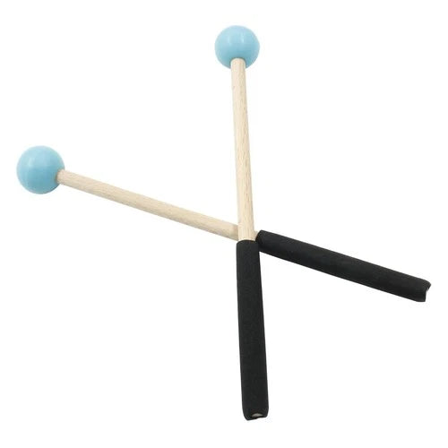 8 Inch Percussion Mallets Stick with Rubber Head and Handle，Wood Drum Mallets fo