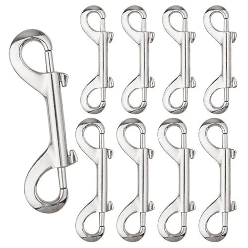 8pc Double Ended Bolt Snap Hooks, Zinc Alloy Double End Heavy Duty Trigger