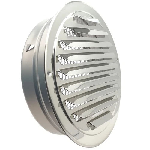 8 Inch round Air Vent Stainless Steel Louver Grille Cover White Soffit Vent with