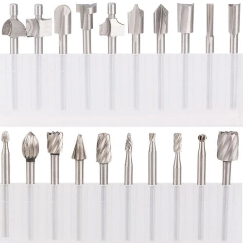 10Pcs HSS Router Bits 1/83mm Shank Carbide Engraving Bit Set Fit Rotary Tool ...