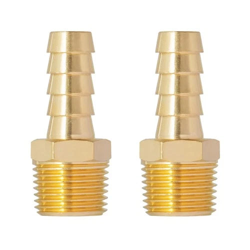 3/8'' NPT Brass Hose Barb Fittings, 3/8'' NPT Male Thread to 3/8 Inch Barbed ...