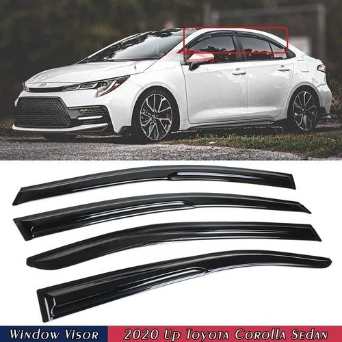 For 2020-2026 Toyota Corolla Sedan JDM Mugen Style Window Visors Rain Guards