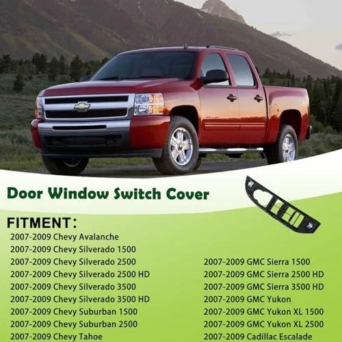 Window Switch Bezel Cover Front Left Driver Side 2007 2009 Suburban Silverado