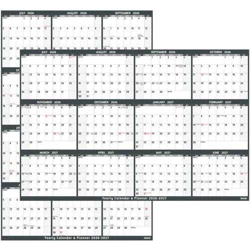 2026 Dry Erase Calendar â€“ Large Yearly Wall Calendar 2026, 38.2'' X 25.2'', 2-Si