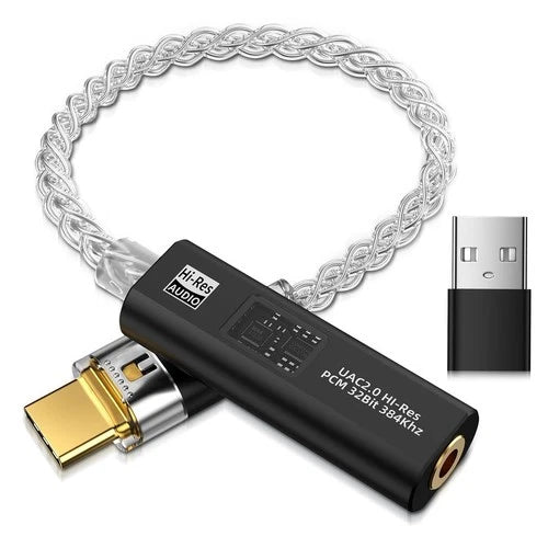 USB C to 3.5Mm Audio Adapter Equipped with Dual DAC Chip CX31993&MAX97220, Audio