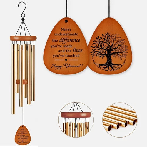 Retirement Gifts for Men Women - Unique Outdoor Wind Chimes, Sentimental Idea.