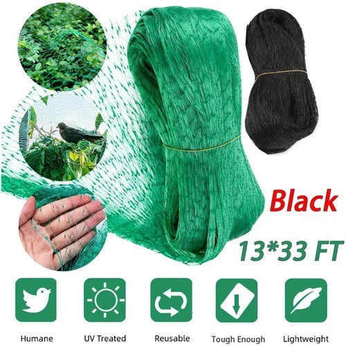 33FT Anti Bird Netting Pond Net Protection Tree Crops Plants Fruits Garden Mesh