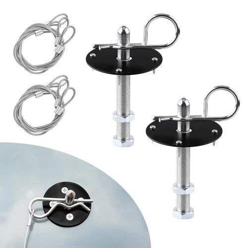 2 PCS Stainless Steel Car Hood Pins Kit, Quick Release Auto Latch Hood Pin with