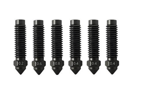 6PK 0.2MM 0.4MM 0.6MM 0.8MM Hardened Nozzles Kit for Elegoo Centauri Carbon S...