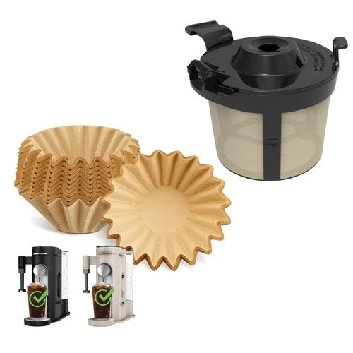Coffee Filter Paper & Permanent Coffee Filter for Ninja Pod & Grounds | 100 Pcs