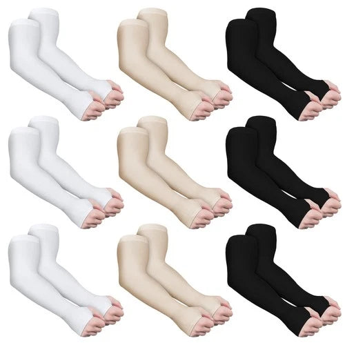 9 Pairs Elderly Skin Thin Protector Sleeves Bruise Abrasions Arm Sleeve
