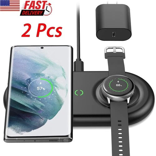 2Pc Wireless Charger Yootech Dual Wireless Charging Pad for Samsung Galaxy Watch