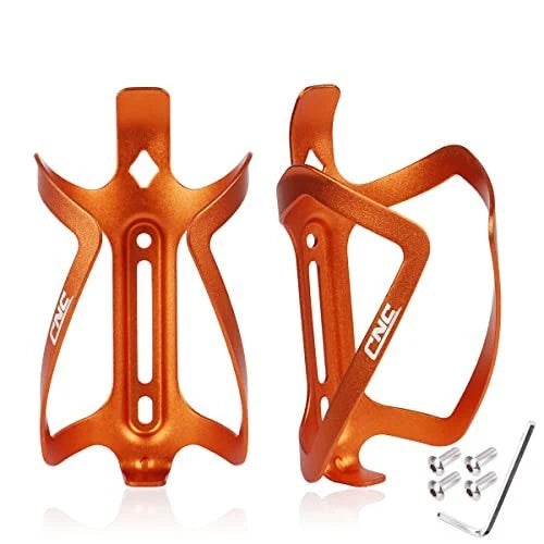 CNC Bike Water Bottle Holder, 2-Pack Bike Water Bottle Cage for Road Orange
