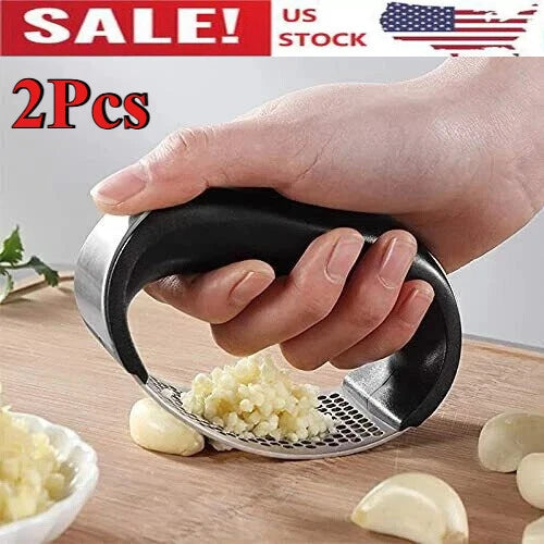Garlic Press Crusher Squeezer Masher Mincer Stainless Steel Manual Kitchen Tool